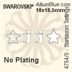 スワロフスキー Starbloomファンシーストーン石座 (4754/S) 18x18.5mm - メッキなし