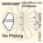 Swarovski Flat Galactic Settings (4756/S) 19x11.5mm - No Plating