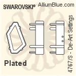 Swarovski De-Art Flat Settings (4766/S) 38x21mm - No Plating