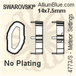 Swarovski Meteor Settings (4773/S) 14x7.5mm - No Plating
