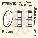 Swarovski Meteor Settings (4773/S) 28x15mm - Plated