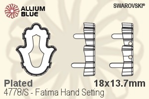 施华洛世奇 Fatima Hand Setting (4778/S) 18x13.7mm - 镀面