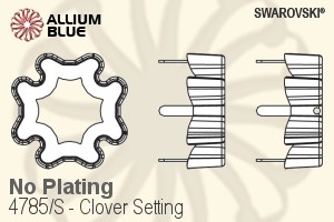 Swarovski Clover Setting (4785/S) 19mm - No Plating