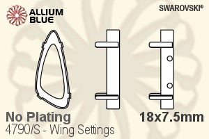 Swarovski Wing Settings (4790/S) 18x7.5mm - No Plating
