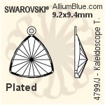 Swarovski Kaleidoscope Triangle Settings (4799/J) 14x14.3mm - Plated