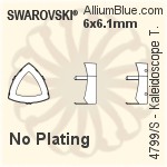 Swarovski Kaleidoscope Triangle Settings (4799/S) 14x14.3mm - Plated