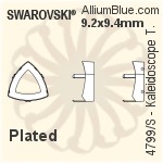 Swarovski Kaleidoscope Triangle Settings (4799/S) 6x6.1mm - Plated