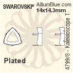 Swarovski Kaleidoscope Triangle Settings (4799/S) 20x20.4mm - No Plating