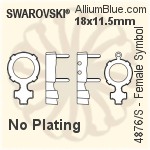 Swarovski Female Symbol Settings (4876/S) 30x19mm - Plated
