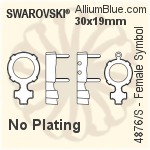 Swarovski Female Symbol Settings (4876/S) 18x11.5mm - No Plating