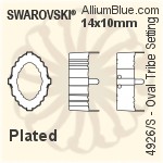 Swarovski Oval Tribe Settings (4926/S) 14x10mm - Plated