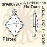 Swarovski Tilted Spike Premium Settings (4929/C) 14x10.5mm - Plated