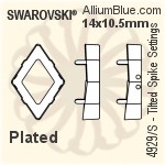 Swarovski Tilted Spike Settings (4929/S) 14x10.5mm - No Plating