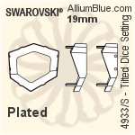 Swarovski Tilted Dice Settings (4933/S) 19mm - No Plating