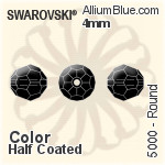 施華洛世奇 圓形 串珠 (5000) 4mm - 顏色（半塗層）