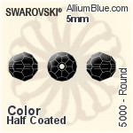 Swarovski Round Bead (5000) 5mm - Colour (Half Coated)
