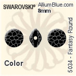 施華洛世奇 Fantasy 圓形 串珠 (5034) 6mm - 白色（半塗層）