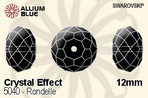 施华洛世奇 Rondelle 串珠 (5040) 12mm - 白色（半涂层）