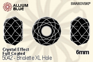 Swarovski Briolette XL Hole Bead (5042) 6mm - Crystal Effect (Full Coated)
