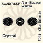 Swarovski Olive Briolette Bead (5044) 9.5x8mm - Clear Crystal