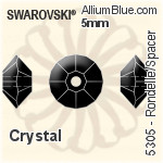 施華洛世奇 Rondelle/Spacer 串珠 (5305) 5mm - 透明白色