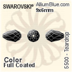 施華洛世奇 圓形 串珠 (5000) 6mm - 顏色（半塗層）