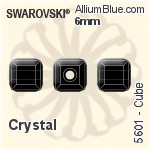 スワロフスキー Cube ビーズ (5601) 6mm - クリスタル エフェクト