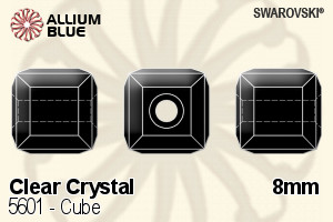 スワロフスキー Cube ビーズ (5601) 8mm - クリスタル