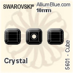 スワロフスキー Cube ビーズ (5601) 8mm - カラー（ハーフ　コーティング）