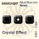 Swarovski Cube Bead (5601) 6mm - Color (Half Coated)