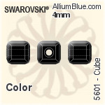 スワロフスキー Cube ビーズ (5601) 4mm - クリスタル エフェクト