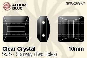 Swarovski Stairway (Two Holes) Bead (5625) 10mm - Clear Crystal