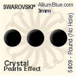 プレミアム ラウンド Crystal パール (PM5810) 2mm - パール Effect