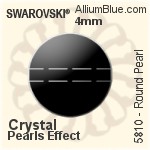 Swarovski Dome-shaped Pearl (5817) 6mm - Crystal Pearls Effect