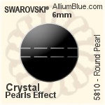 施華洛世奇 圓形 (Half Drilled) (5818) 3mm - 水晶珍珠