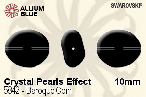 Swarovski Baroque Coin (5842) 10mm - Crystal Pearls Effect