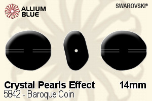 Swarovski Baroque Coin (5842) 14mm - Crystal Pearls Effect