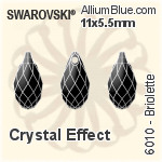 Swarovski Briolette Pendant (6010) 11x5.5mm - Crystal Effect
