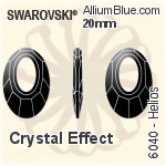 施華洛世奇 Space Cut 手縫石 (3251) 30x15mm - 白色（半塗層） 無水銀底