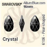 Swarovski Pear-shaped Pendant (6106) 28mm - Clear Crystal