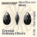 Swarovski XILION Rose Rimmed Flat Back Hotfix (2029) SS20 - Clear Crystal With Aluminum Foiling