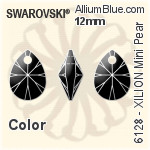 スワロフスキー XILION Mini Pear ペンダント (6128) 12mm - カラー
