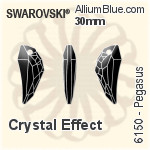 施华洛世奇 圆拱形 熨底平底石 (2080/4) SS10 - 颜色（半涂层） 铝质水银底