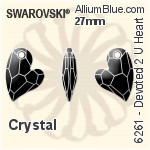 スワロフスキー Devoted 2 U Heart ペンダント (6261) 27mm - クリスタル