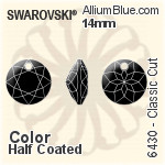 施华洛世奇 梨形 手缝石 (3230) 18x10.5mm - 颜色（半涂层） 白金水银底