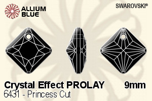Swarovski Princess Cut Pendant (6431) 9mm - Crystal Effect PROLAY