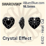スワロフスキー Heart カット ペンダント (6432) 10.5mm - クリスタル エフェクト