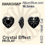 Swarovski Heart Cut Pendant (6432) 8mm - Color (Half Coated)