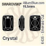 Swarovski Emerald Cut Pendant (6435) 11.5mm - Clear Crystal