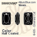 Swarovski Emerald Cut Pendant (6435) 16mm - Clear Crystal